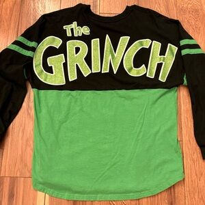 The Grinch adult Green and Black Long Sleeve Shirt